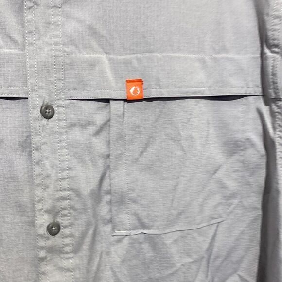 The American Outdoorsman Men's Gray Collared Short Sleeve Button Up Shirt Sz XXL - Picture 5 of 12